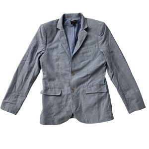 J Crew Crewcuts Thompson Two Button Light Blue Cotton Blazer Boys 14
